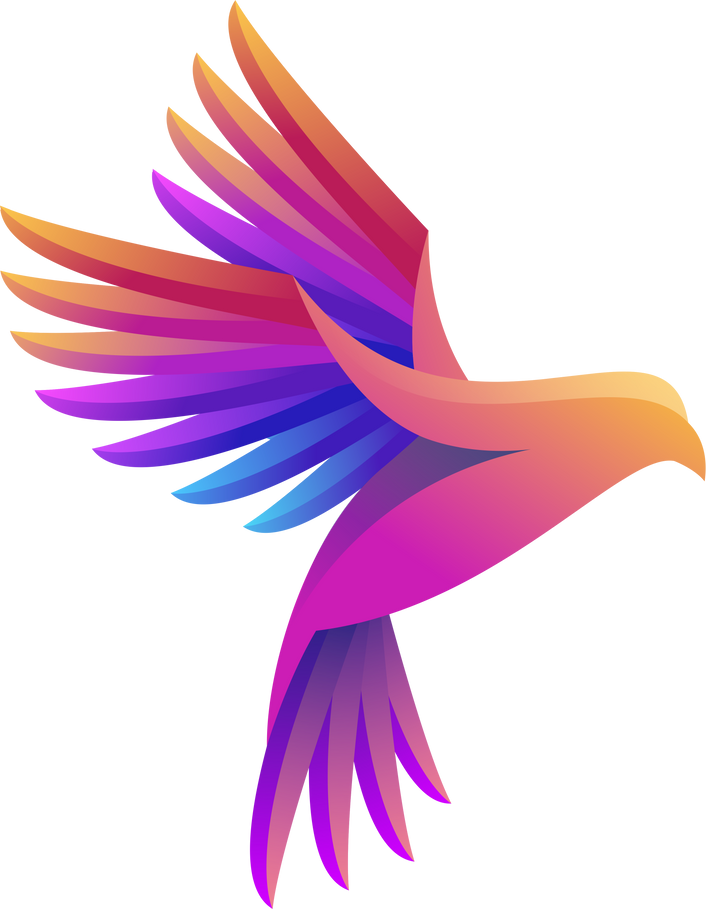 bird colorful logo